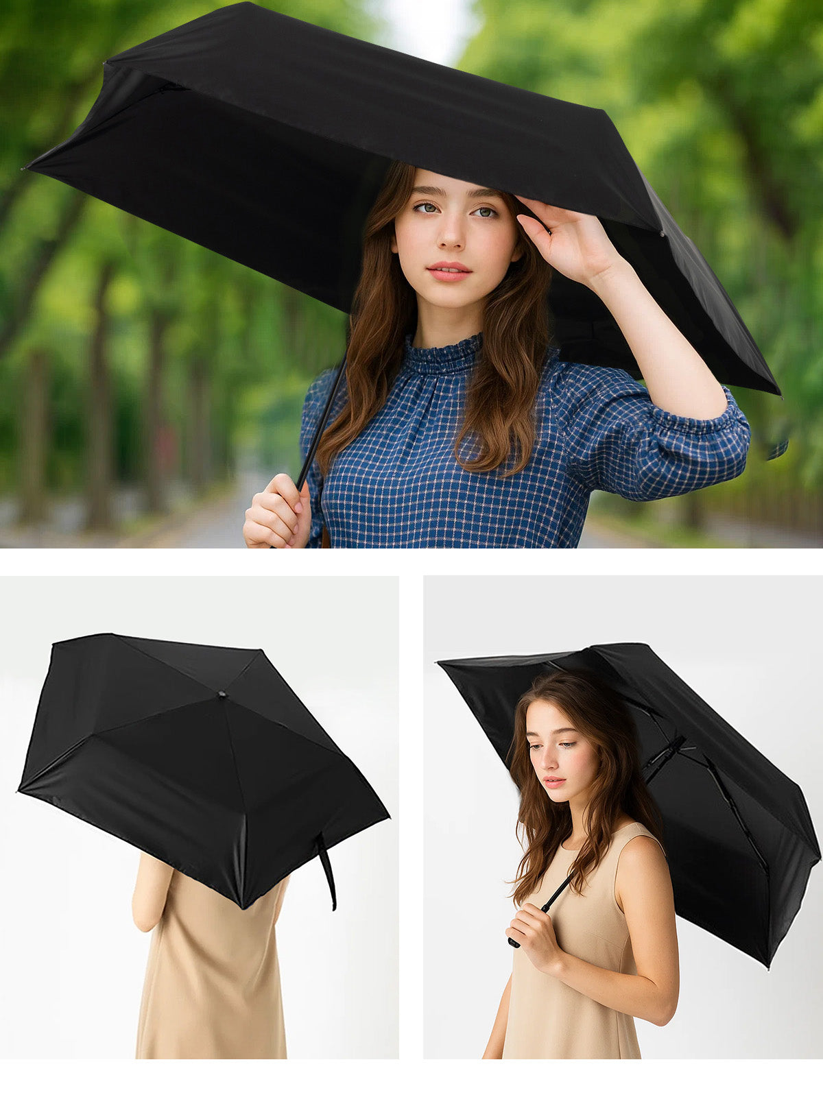 完全遮光の折りたたみ日傘|ALUCOOL プティ 22cm 軽量モデル 晴雨兼用・UVカット率99.9%・遮熱&撥水機能付き