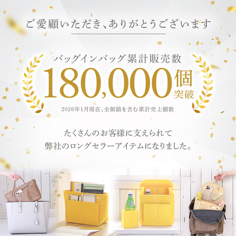 バッグインバッグ 持ち手付き｜ナイロン製で整理整頓に便利なインナーバッグ