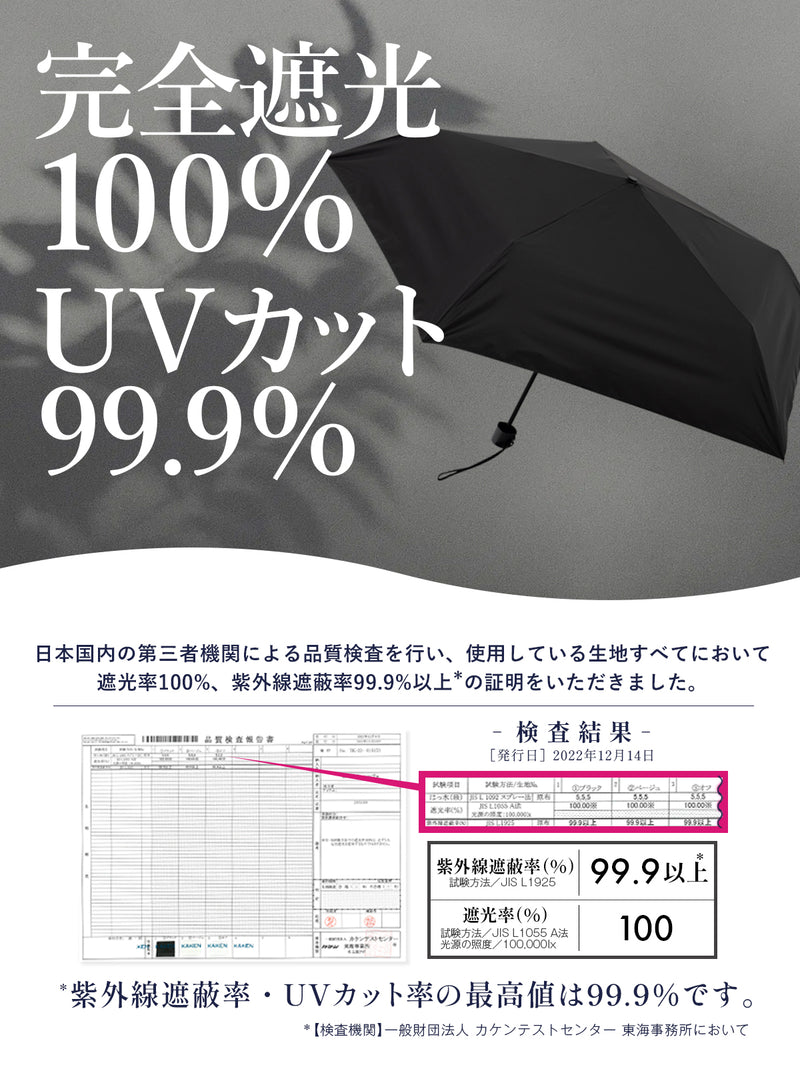 折りたたみ日傘 22cm 軽量｜完全遮光99.9％＆晴雨兼用 UVカット｜ALUCOOL 軽量日傘 プティ