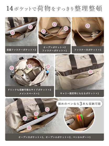 大容量ボストンバッグ 機内持ち込みサイズ はっ水 