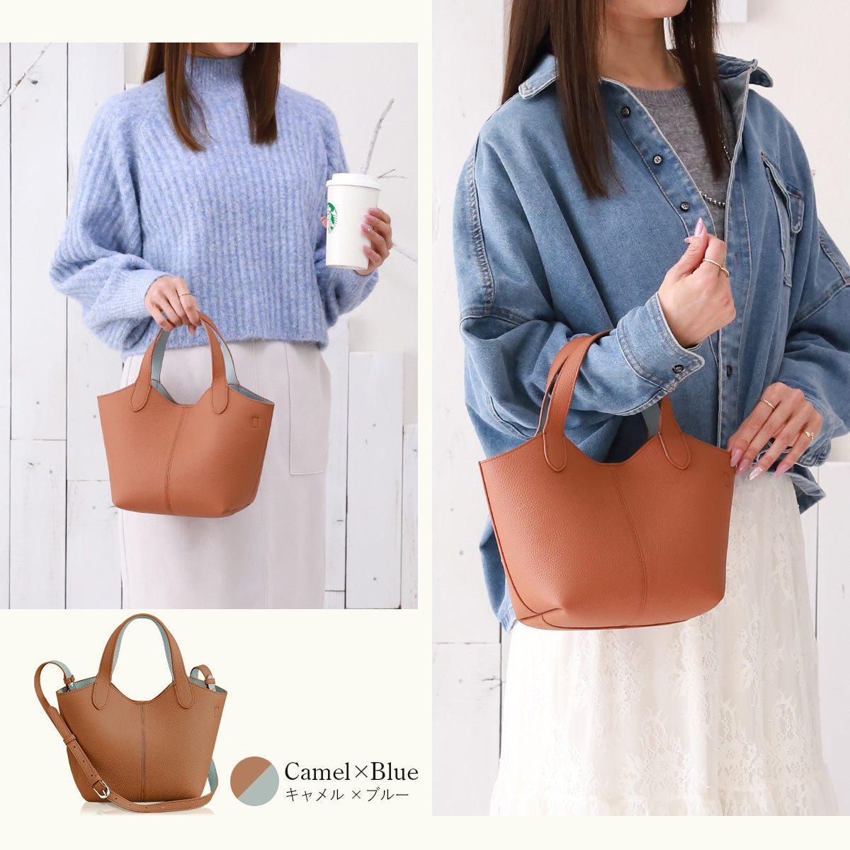 ミニトートバッグ ショルダーバッグ 本革 レディース ハンドバッグ 軽量 シュリンクレザー キャメル ブラウン ブルー 水色