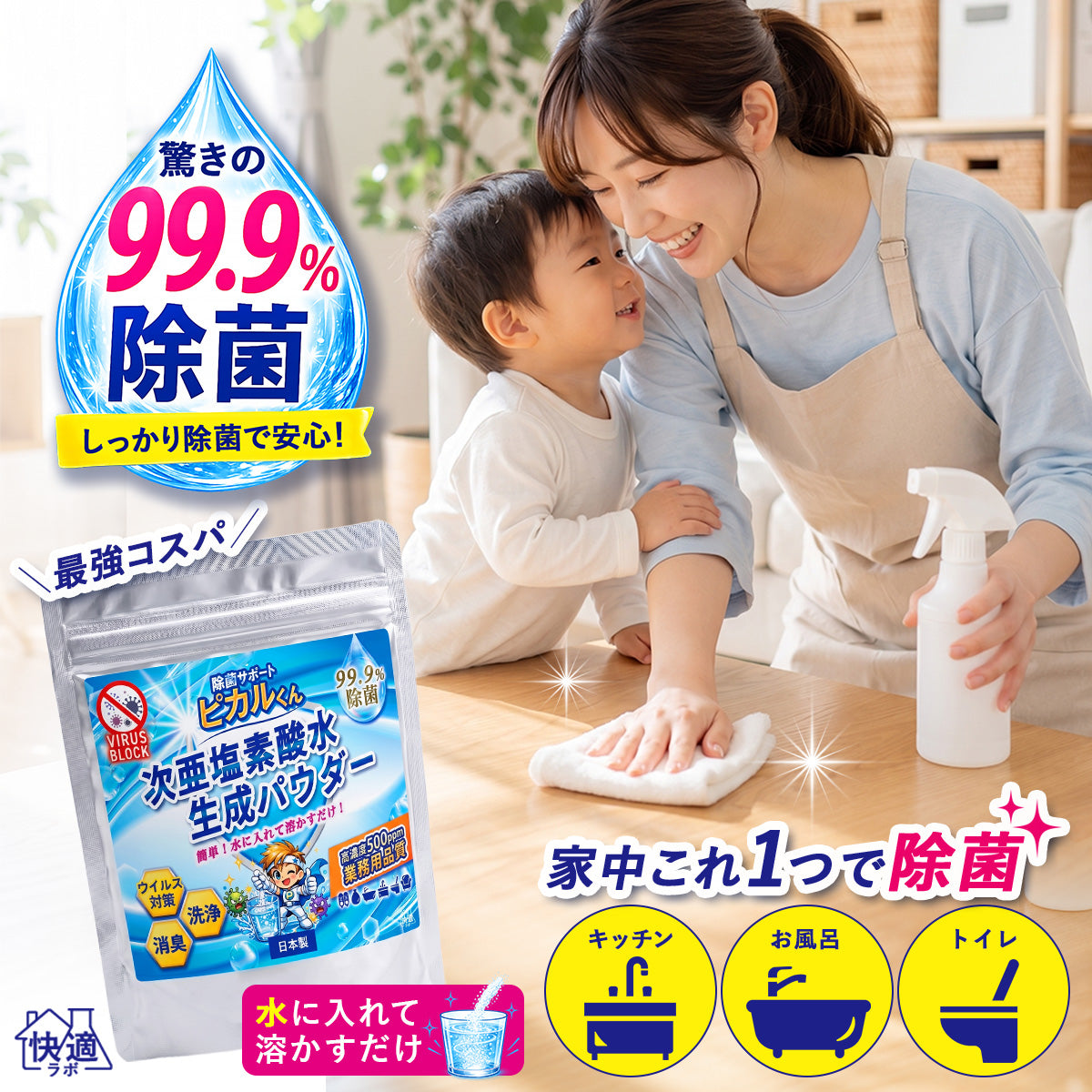 次亜塩素酸 パウダー 粉末 溶かすだけ 高濃度 大容量 安い